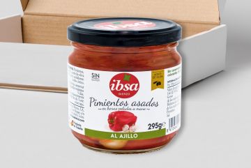 LOTE DE PIMIENTOS ASADOS AL AJILLO 295 GR. 12 UNIDADES